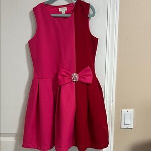 1989 Place Two-Tone Pink & Berry Bow Party Dress